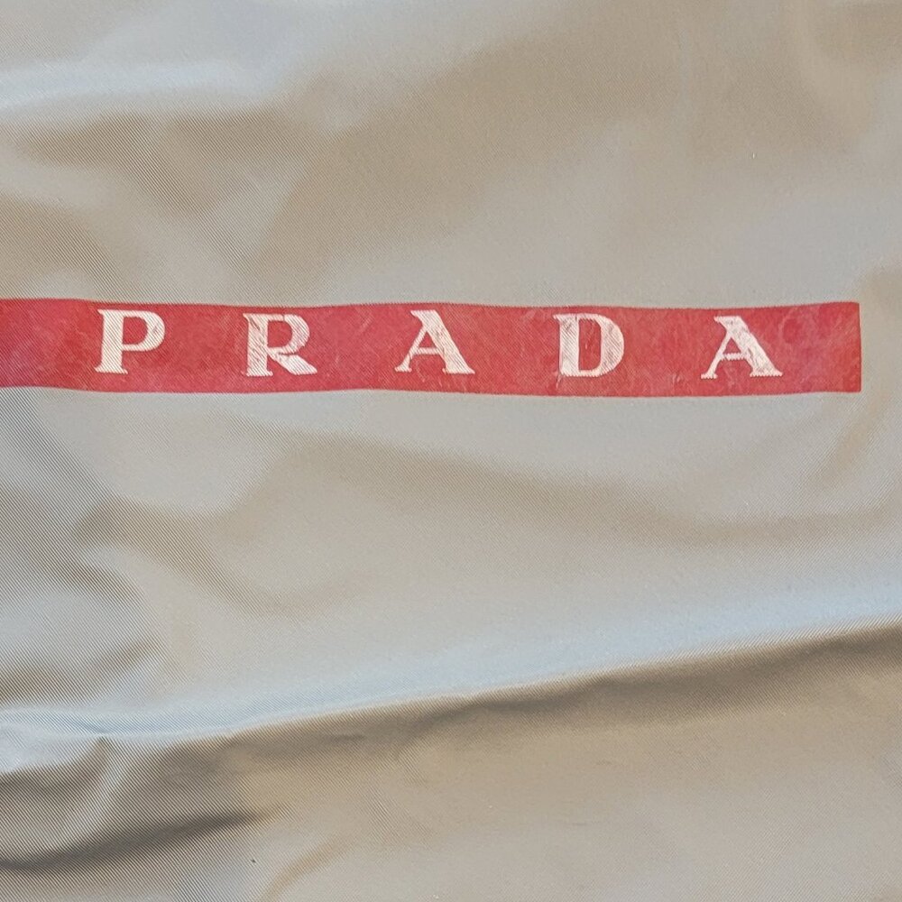 Prada Shoe Protective Cover Duster Bag/Travel Bag. with a red logo. - Picture 2 of 9
